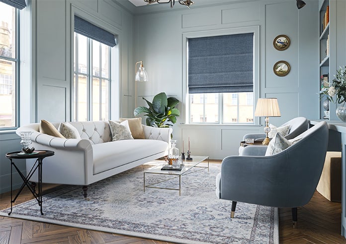 Jakarta, Blue Agate - Motorised Roman Blind - Image 6